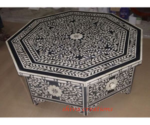 Mesa de Centro para Sala de Estar con Incrustaciones de Hueso - Product Image 1