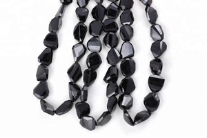 Facette en forme de spinelle noire naturelle, pierre précieuse pour la fabrication de bijoux, Bracelet, collier, Baeds, qualité supérieure - Product Image 2