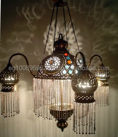 BR264 4 Shades Marokkaanse Jeweled Hanglamp/Lamp Kroonluchter