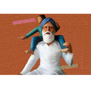 Punjabi-estatuas de fibra de Punjabi, estatua de escenario de boda, estatua de cultura Punjabi - Product Image 1
