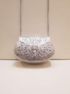 Bolsos de Mano Vintage para Mujer, Bolso de Metal Blanco, Bolso de Mano Vintage de Latón, Bolso de Mano Hecho a Mano, Bolso de Metal, Cartera - Product Image 3