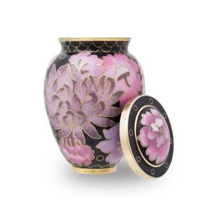 Urna Funeraria de Metal con Forma de Domo de Flores Rosa Real para Cenizas Humanas, Estilo Americano/Europeo - Product Image 2