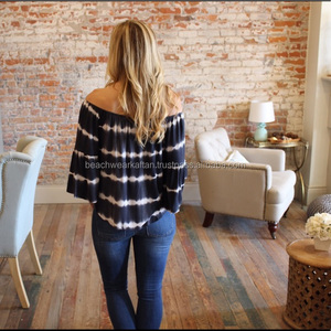 ชุดเดรสลำลองสุดพิเศษสำหรับผู้หญิง,เสื้อคลุมผ้าเรยอนผูกย้อมปิดไหล่ - Product Image 2