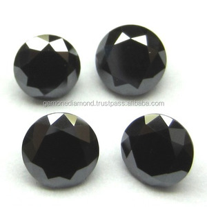 เพชรสีดำทรงหลวมธรรมชาติทรงกลมเพชรสีดำขนาด4มม. เพชรสีดำ - Product Image 3