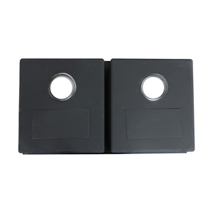 32 pouces moderne en acier inoxydable bol unique cuisine noir nano titane placage Design à la mode 304 matériel comprend deux - Product Image 3