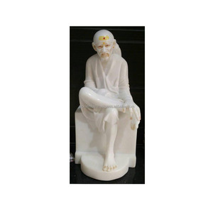 White Marble Sai Baba Idol Statue - Product Image 1