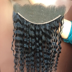 Paquets de cheveux indiens vierges non traités bruts fermeture à lacet cuticule alignée prêt à l'eau de Javel tissage péruvien couleur naturelle Remy 22" - Product Image 2