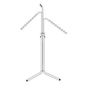 Exhibidor de Ropa de Pie de Hierro Negro de 3 Niveles con Fácil Instalación para Comercio Minorista - Product Image 3