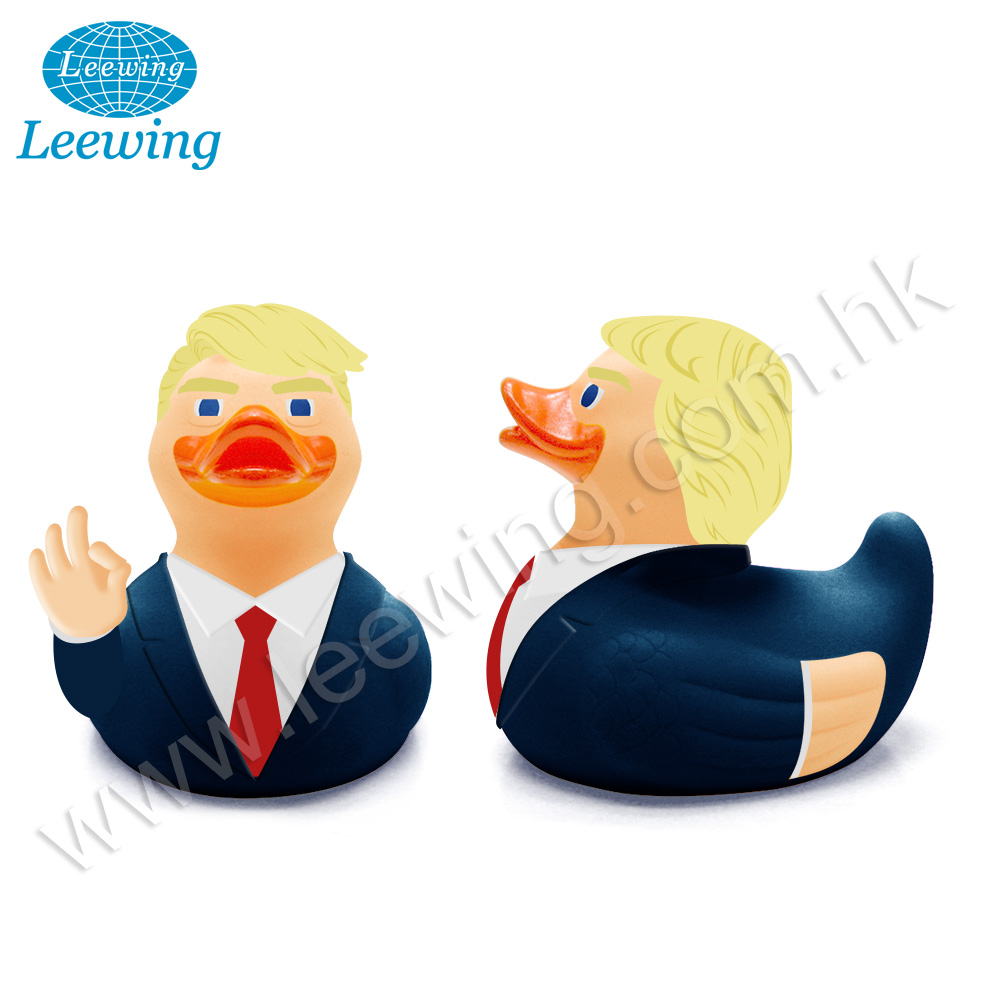 Рекламный подарок, экологически чистый, OEM, сделанный на заказ, американский президент, бассейн, поплавок, забавная резиновая утка, игрушка Дональд Трамп
