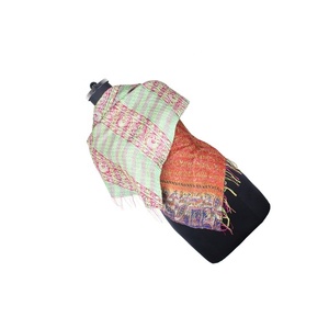 Kantha Work <b>Silk</b> Handmade Vintage Style <b>Scarf</b> Trendy Design for Girls SC1239 <b>Scarves</b> Vintage Kantha Hand Stitched Cotton Allover - Product Image 1