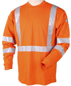 Ropa de Trabajo de Alta Visibilidad Fluorescente Reflectante ANSI Clase 3 de Alta Calidad, Naranja, Manga Larga, Impermeable para Carretera - Product Image 3