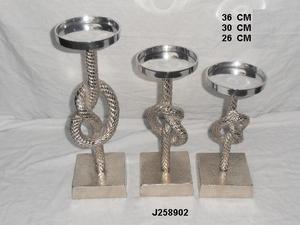 Portavelas de estilo de resorte niquelado de alta calidad con aluminio fundido decoración del hogar Decoración de Navidad portavelas - Product Image 4