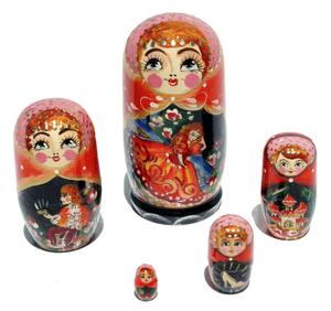 Cendrillon Zolushka fille Matryoshka Babushka nidification empilage traditionnel russe Mini jouet sculpté à la main bois peinture modèle jouet - Product Image 1