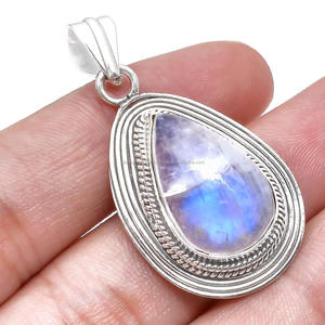Natural Tibetan <b>Turquoise</b> Gemstone Vintage Wholesale Jewelry 925 Sterling Silver Pendant - Product Image 5
