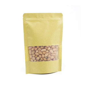 Polismarts finestra trasparente pacchetto cibo Snack marrone carta Kraft cerniera pacchetti/ - Product Image 6