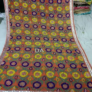 Heavy Full Jaal phulkari dupattaインド製Oemデザインはすべての色で利用可能