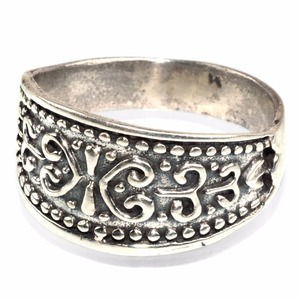 De moda blanco negro plata oxidada plata forma de hoja de Plata de Ley 925 anillo de plata joyería de plata fina fresca joyería de plata - Product Image 3