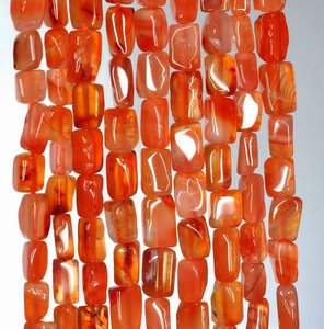 High quality Rectangle Beads red carnelian bead <b>crystal</b> women <b>necklace</b> jewellery square gemstone bead Jewelry Making suppler - Product Image 3