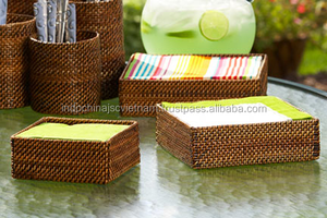 Meilleure vente plateau porte-serviettes carré en rotin à prix économique option de gros pour la décoration de table de restaurant fabriqué - Product Image 3