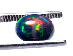 อัญมณีโอปอลสีดำประกายแวววาวอัญมณีสีรุ้งแวววาวแวววาวแวววาวแวววาวสีดำเอธิโอเปียนโอปอล Cabochon - Product Image 3