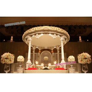 Impresionante Ceremonia de boda india Mandap bodas indias Mandaps decoración tradicional mejor blanco redondo boda real Mandaps EE. UU. - Product Image 1
