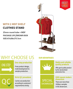 Steel Tube MDF Clothes <b>Hanger</b> Stand Quality <b>Coat</b> Rack MIT Housewares Quality Sale Modern <b>Storage</b> Bedroom Furniture Taiwan Home - Product Image 4