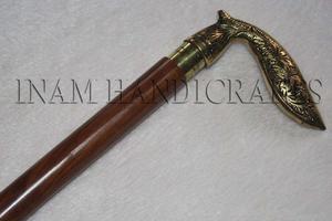 ไม้เท้า/ด้ามจับทำจากไม้ทำจากทองเหลืองโบราณสวยงามสำหรับกิจกรรมกลางแจ้งเช่นการเดินป่าทำจากวัสดุไม้ - Product Image 4