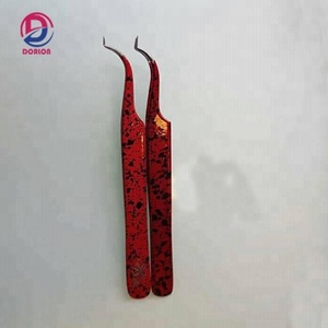 Pince à épiler pour cils enduits de papier personnalisé marque privée pince à épiler pour coin intérieur en acier inoxydable pour extension de cils - Product Image 1