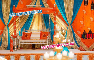 Columpio de decoración tallada pesada para boda musulmana, jaula musulmana antigua, Walima, Columpio de escenario - Product Image 3