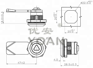 الأكثر مبيعًا باب القطار بالدوران بدون مفتاح مع 3 مفاتيح أنبوبية - Product Image 3