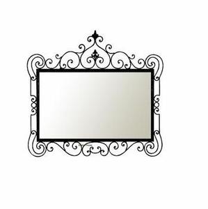 Miroir mural décoratif en fer forgé - Product Image 2