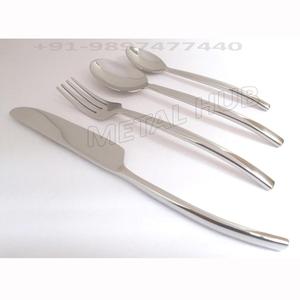 Ensemble de couverts en acier inoxydable durable avec poignées forgées à la main couteau fourchette cuillère pour mariages fêtes camping vaisselle écologique - Product Image 1