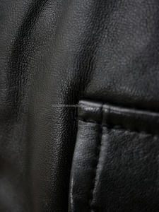 Blouson aviateur pour homme sur mesure OEM, cuir d'agneau respirant de haute qualité, doublure chaude pour l'hiver en extérieur - Product Image 4