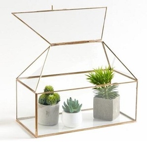 Soporte de planta de Terrario de vidrio con forma de casa de estilo tradicional de diseño clásico y soporte de flores - Product Image 6