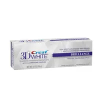 Crest-pasta de dientes 3D White Brilliance, marcas de pasta dental esmaltadas seguras, blanqueamiento dental, aroma natural a menta, 4,1 Oz