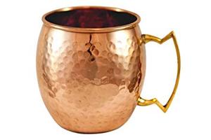 Mule Mugs Copper Mule Mugs Superficie martillada con mango de latón Tazas - Product Image 2