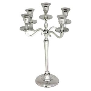 Candelabro de aluminio plateado personalizado, mesa de metal y decoraciones para el hogar, otros candelabros, farolillos, tarros de velas - Product Image 5
