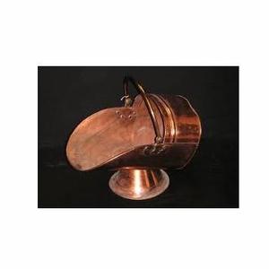 Estilos elegantes Diseño antiguo Cubo de carbón de metal y juego de jarrón de vela Accesorios de chimenea de cobre puro - Product Image 2