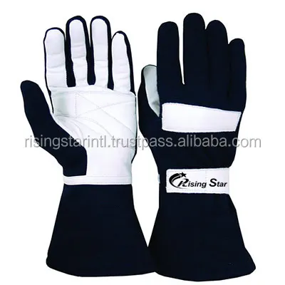 Custom logo Full Finger Racing Gloves SFI Nomex high Quality Car Racing gloves Gokart racing gloves