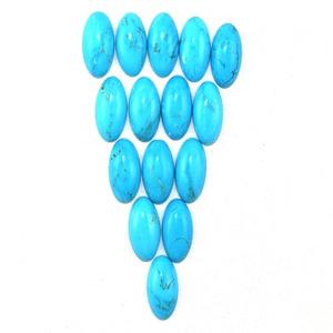 Cabujones de forma ovalada azul turquesa de alta calidad para colección de cuentas de joyería Lisa piedra de nacimiento a granel - Product Image 2