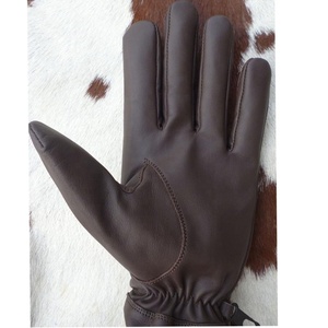 Brown Color Men's <b>Long</b> Cuff Genuine Leather Breathable Touchscreen Needle Detection Keven Impex Motorbike <b>Gloves</b> Wholesale USA - Product Image 4