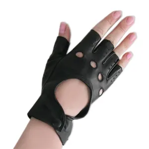 Men Driving Riding Trucking Automobile Leather Driving Gloves