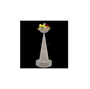 Tall Crystal <b>Vase</b> Metal Flower <b>Vase</b> For Wedding Decoration Metal Flower Pot New Style In Flower <b>Vase</b> New Style - Product Image 2