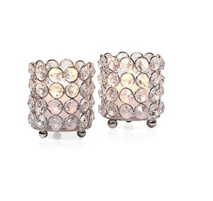 Bougeoir pilier en cristal doré pour décoration de mariage bureau à domicile - Product Image 6