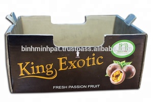 กล่องกระดาษบรรจุภัณฑ์สำหรับผลไม้: เสาวรสถาด BOX-BMP ยอมรับโลโก้ของลูกค้า CMYK กระดาษลูกฟูกอาหาร - Product Image 2