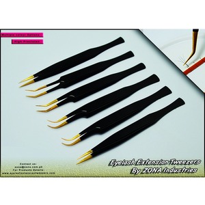 แหนบแยกขนตาปลอมแบบด้ามจับเพชรแบบมืออาชีพทำจากสเตนเลสสตีล - Product Image 2