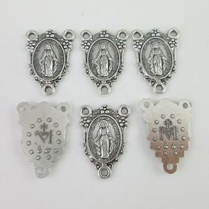 Virgin Mary Miraculous เหรียญลูกประคำเครื่องประดับทางศาสนาคริสเตียนส่วนใหญ่ทำจากโลหะผสม - Product Image 3
