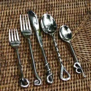 Twist handle cutlery set ~ spiral handle flatware sets