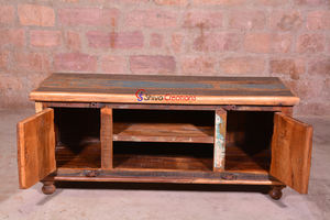 Vente en gros de meuble TV moderne en bois récupéré Meuble de divertissement plasma simple pour le salon, la chambre à coucher ou le bureau Mobilier d'intérieur - Product Image 4