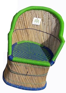 Chaise de meubles en bois de canne en bambou avec tabouret pour le salon chaises de pub de balcon de restaurant de jardin de café - Product Image 5